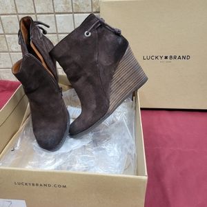 Lucky Brand suede booties